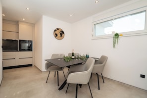 Luxury Apartment, 2 Bedrooms, Private Pool, Partial Ocean View | Living area - Relax apartment with private pool I (Novalja)