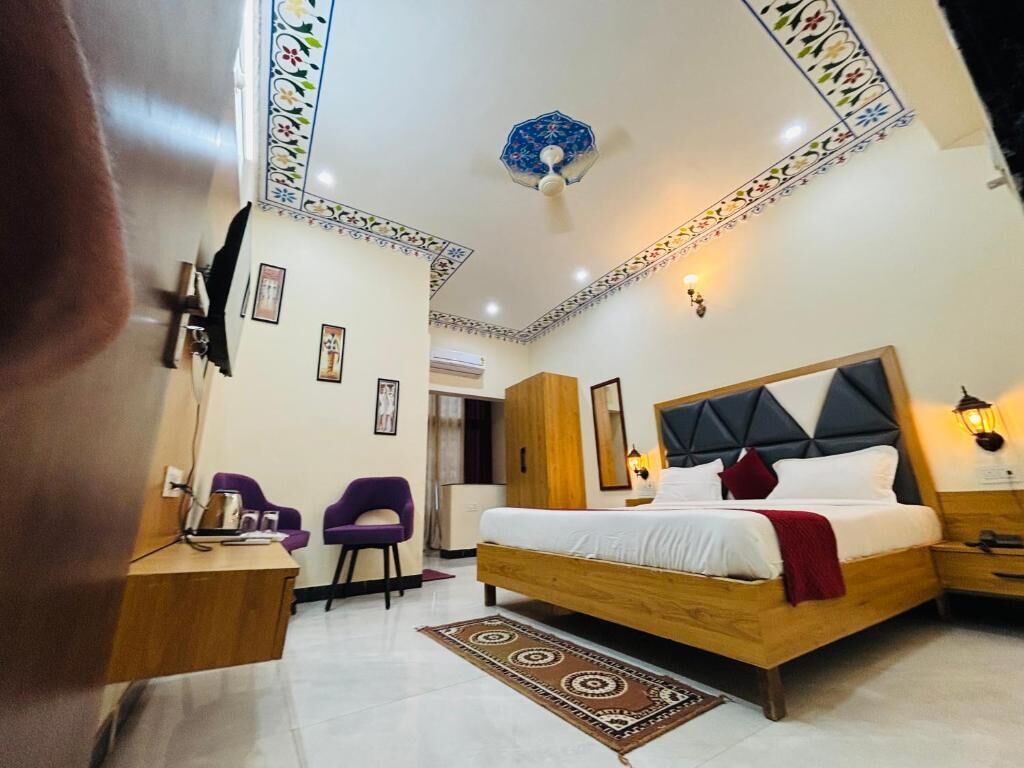 デラックス ダブルルーム ガーデンビュー | WiFi (無料)、ベッドシーツ