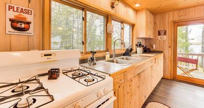 Private Peninsula! Modern-rustic Fall Lake Cabin