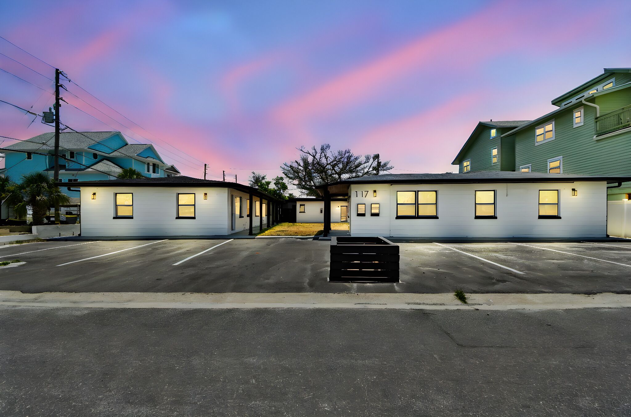 Voorkant van accommodatie