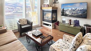 TV, fireplace, DVD player