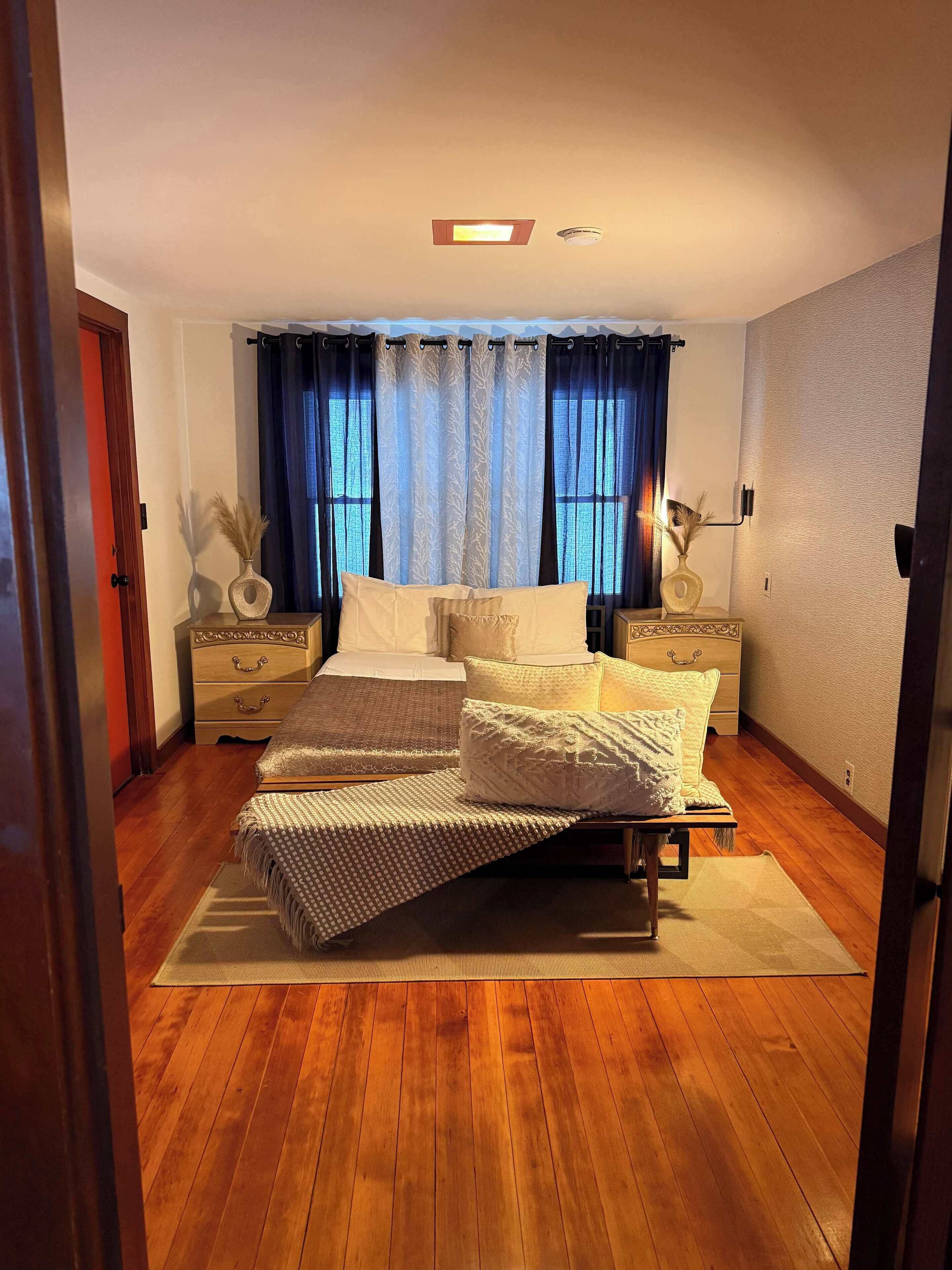 2 bedrooms, iron/ironing board, travel crib, WiFi