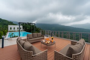 Terrace/patio - 5BHK Green Atlas Villa with Infinity Pool, Turf, Games and Theatre (Mahagaon)