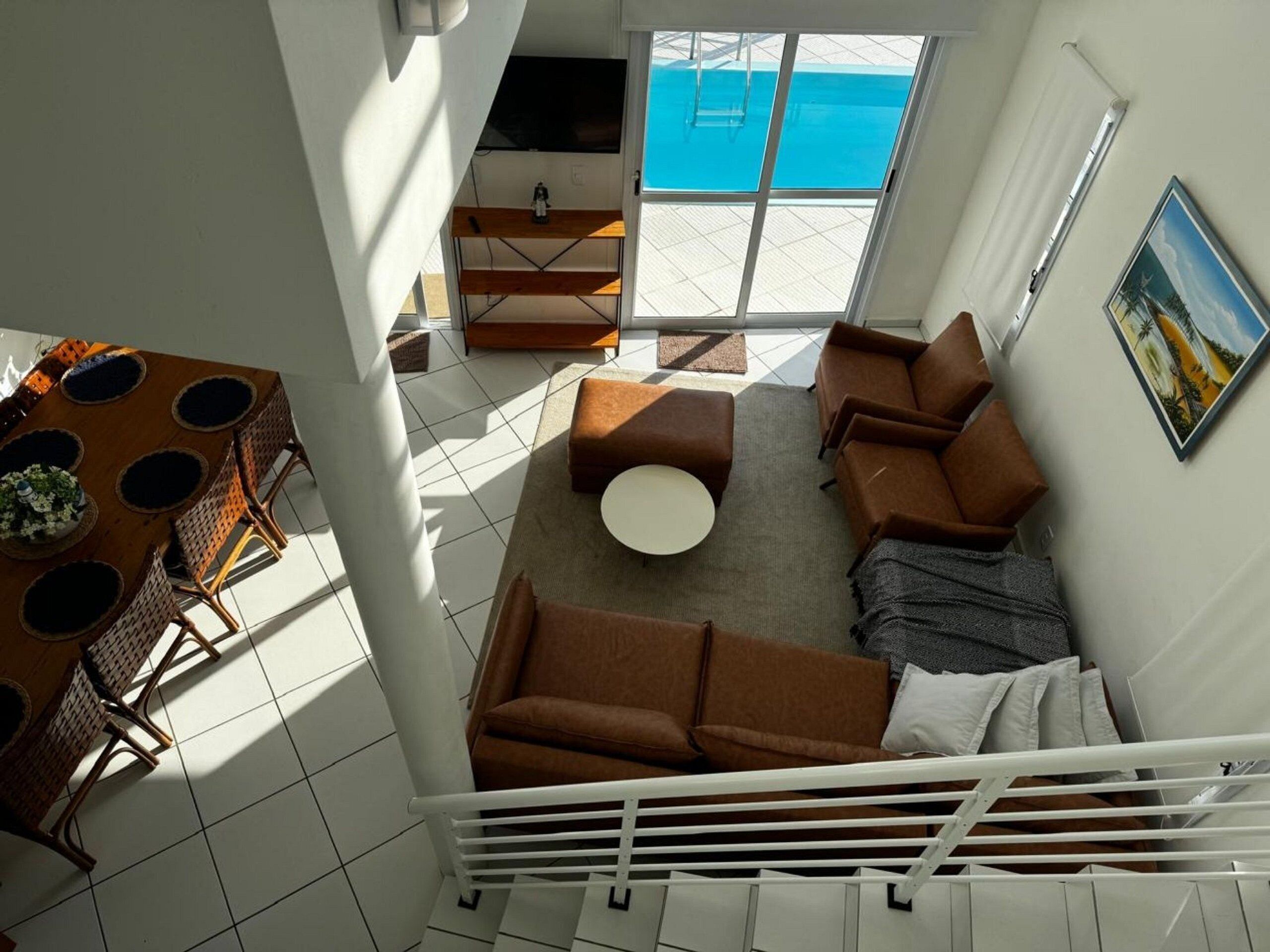 Casa de Praia Brisa do Oceano com Piscina Privativa - São Francisco do Sul | Living area | 60-inch Smart TV with digital channels, Netflix, streaming services