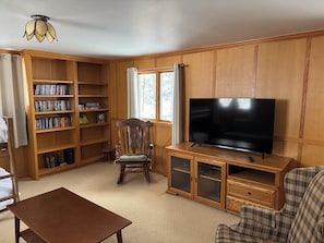 Smart TV, DVD player, books