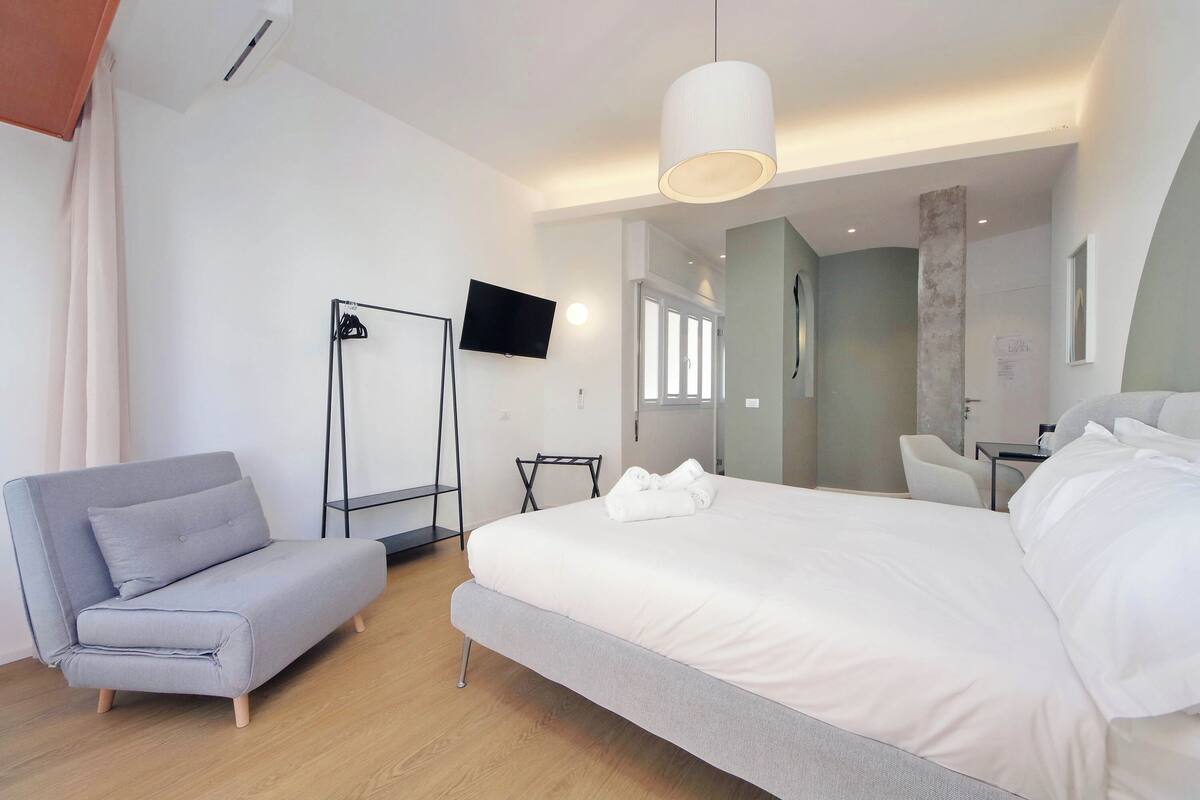 Quarzo Room | 办公桌、婴儿床、免费 WiFi、床单
