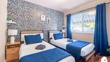 2 quartos, escrivaninha, Wi-Fi, roupa de cama