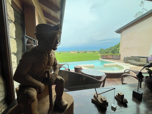 Villa in the rock, 5000 m2 of garden, 4 bedrooms, immersed in the vineyards