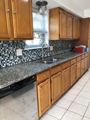 Microwave, oven, stovetop, dishwasher