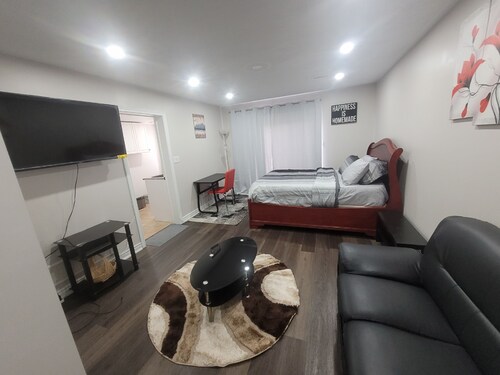 Cozy One-bedroom Walkout Apartment with Living Area & full kitchen- Entire Home