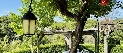 屋外ダイニングエリア