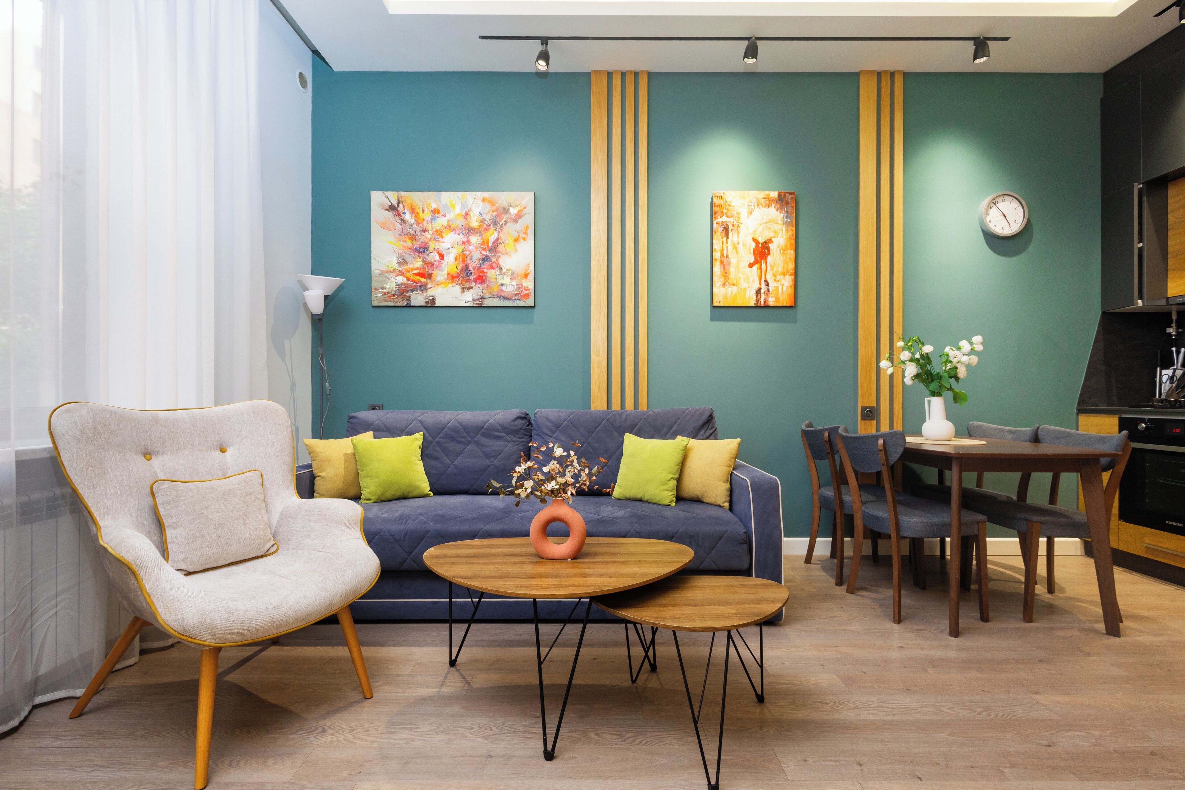 Comfort Apartment | Living area | 50-inch flat-screen TV with cable channels