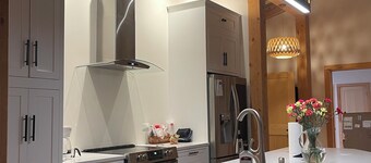 Beautiful new two-bedroom timberframe house on 7 acres in Ripton.