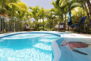 Outdoor pool, a heated pool