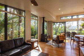 TV, caminetto, studio