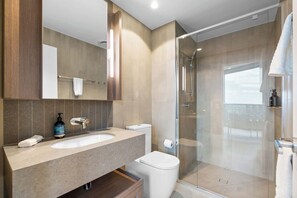 Shower, hair dryer