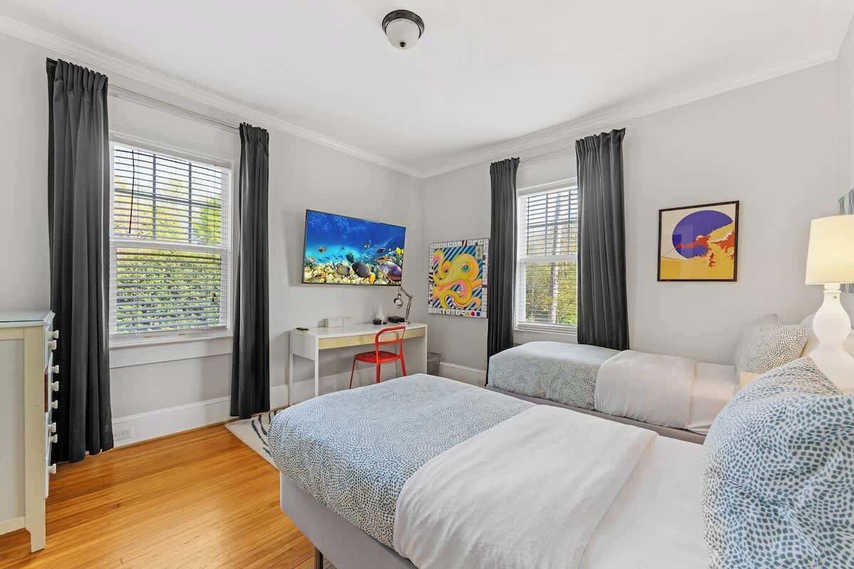 2 bedrooms, iron/ironing board, travel crib, WiFi