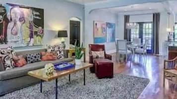 TV, fireplace, offices