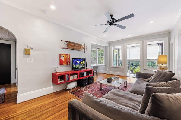 Spacious layout with plenty of seating, free Wi-Fi, and room to relax or work.