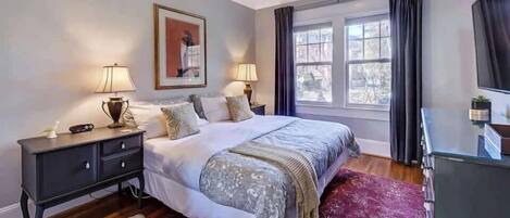 2 habitaciones, tabla de planchar con plancha, cuna de viaje y wifi