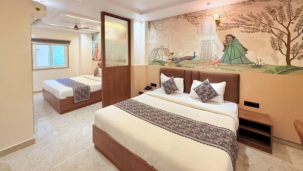 家庭四人房 | 筆電工作空間、熨斗/熨衣板、免費無線上網