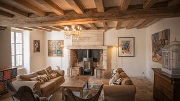 Comfort-Ferienhaus, Gartenblick | Wohnbereich