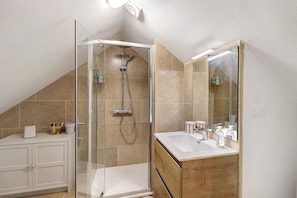 Shower, hair dryer