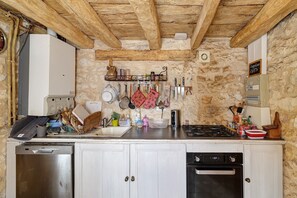 Fridge, microwave, oven, stovetop - Gite L'atelier - Near Sarlat, Dordogne (Jayac)