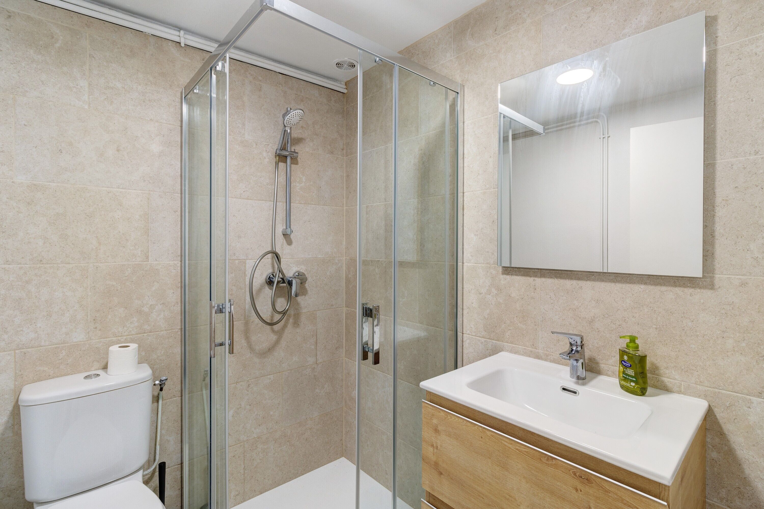 Shower, hair dryer