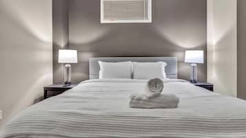 1 bedroom, iron/ironing board, internet, bed sheets