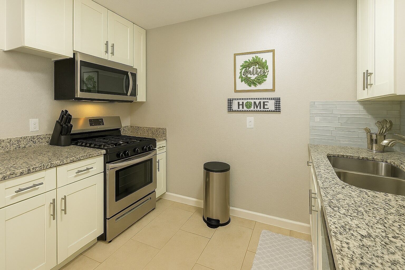 Mikrovågsugn, ugn, spishäll och diskmaskin