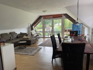 Living area - Time out with a view for young and old in the middle of the Lippe hills (Extertal)