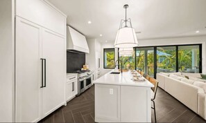 Fridge, microwave, oven, stovetop - Moondance - Steps to the beach! Heated pool! (Anna Maria)