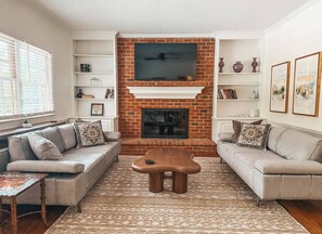 Smart TV, video games, foosball, books