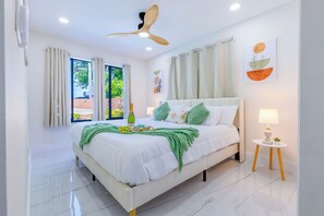 4 dormitorios, escritorio, wifi gratis y ropa de cama