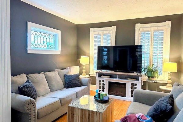 Télévision, cheminée