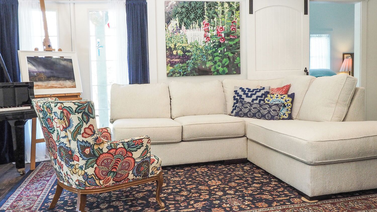 TV, DVD player, books