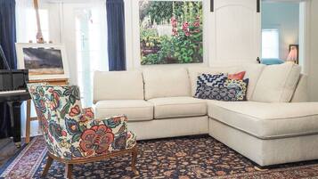 TV, DVD player, books