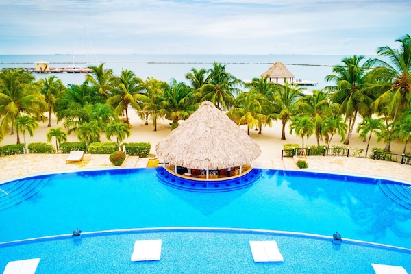 Swim up tiki bar