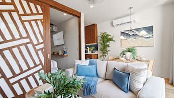 Superior Apartment | Living room | 43-inch Smart TV with digital channels