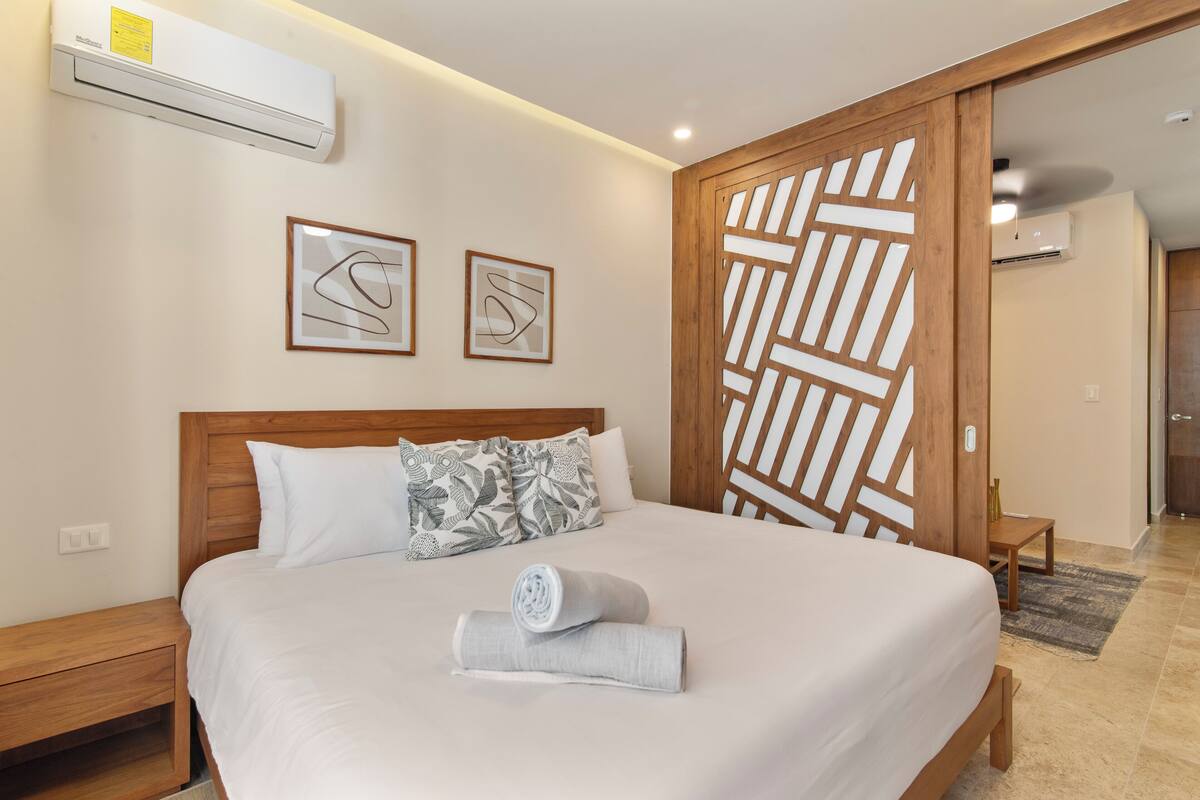 Estúdio conforto, 1 cama King e sofá-cama | Individualmente decorados, individualmente mobiliados
