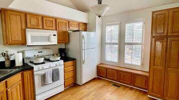 Microwave, oven, stovetop, dishwasher