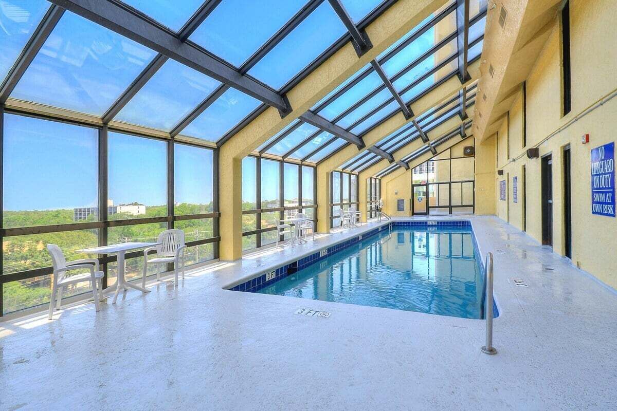 Indoor pool, a heated pool