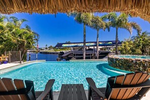 A heated pool