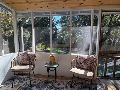 Modern 3-bedroom house near downtown Forest City with a private backyard.