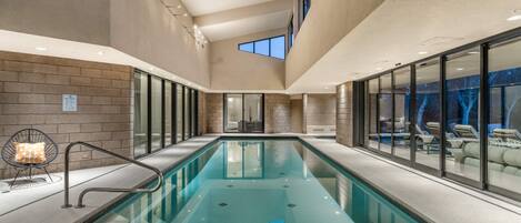 Indoor pool, a heated pool