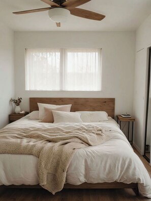 1 bedroom, iron/ironing board, travel crib, free WiFi