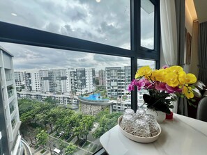 Luxury Apartment, Balcony, City View | View from room