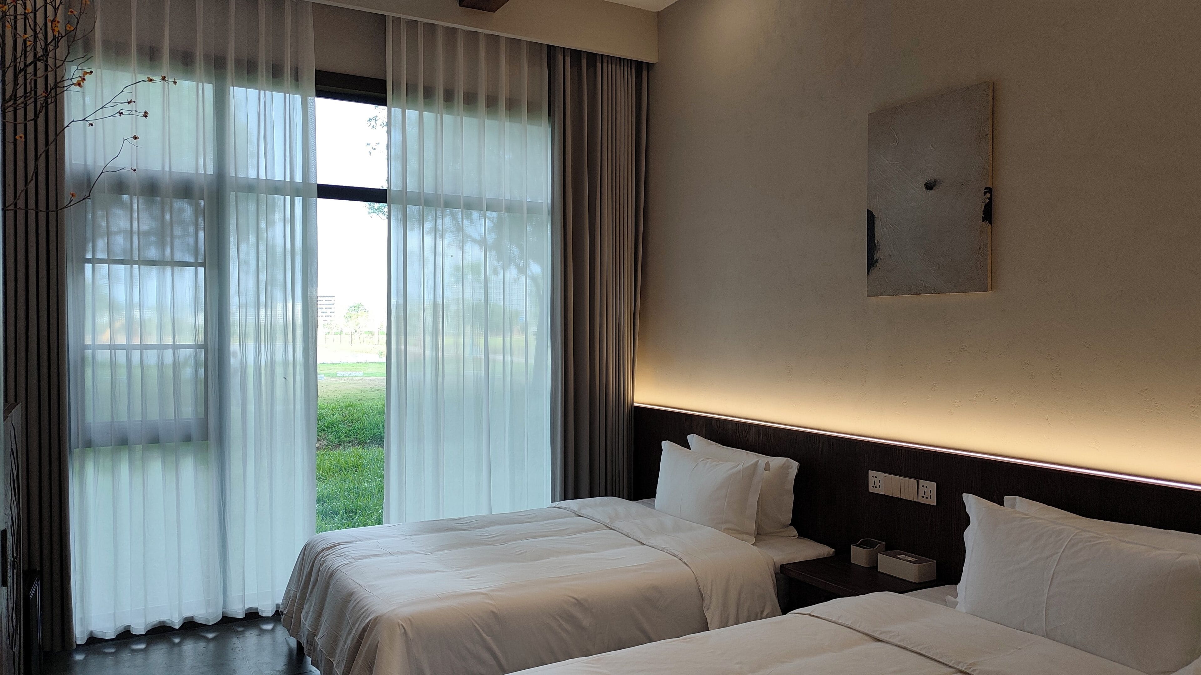 Kahden hengen standard-huone (kaksi sänkyä), näköala puutarhaan | Tallelokero huoneessa, pimennysverhot, ilmainen Wi-Fi