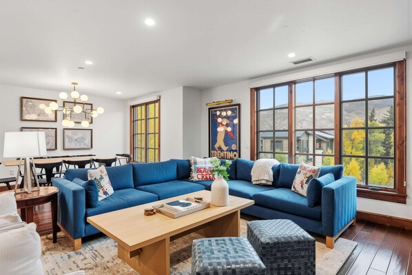 TV, fireplace, offices